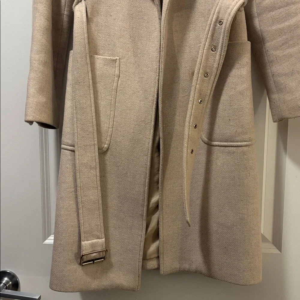 Mango Wool-Blend Cream Coat - Picture 6 of 12